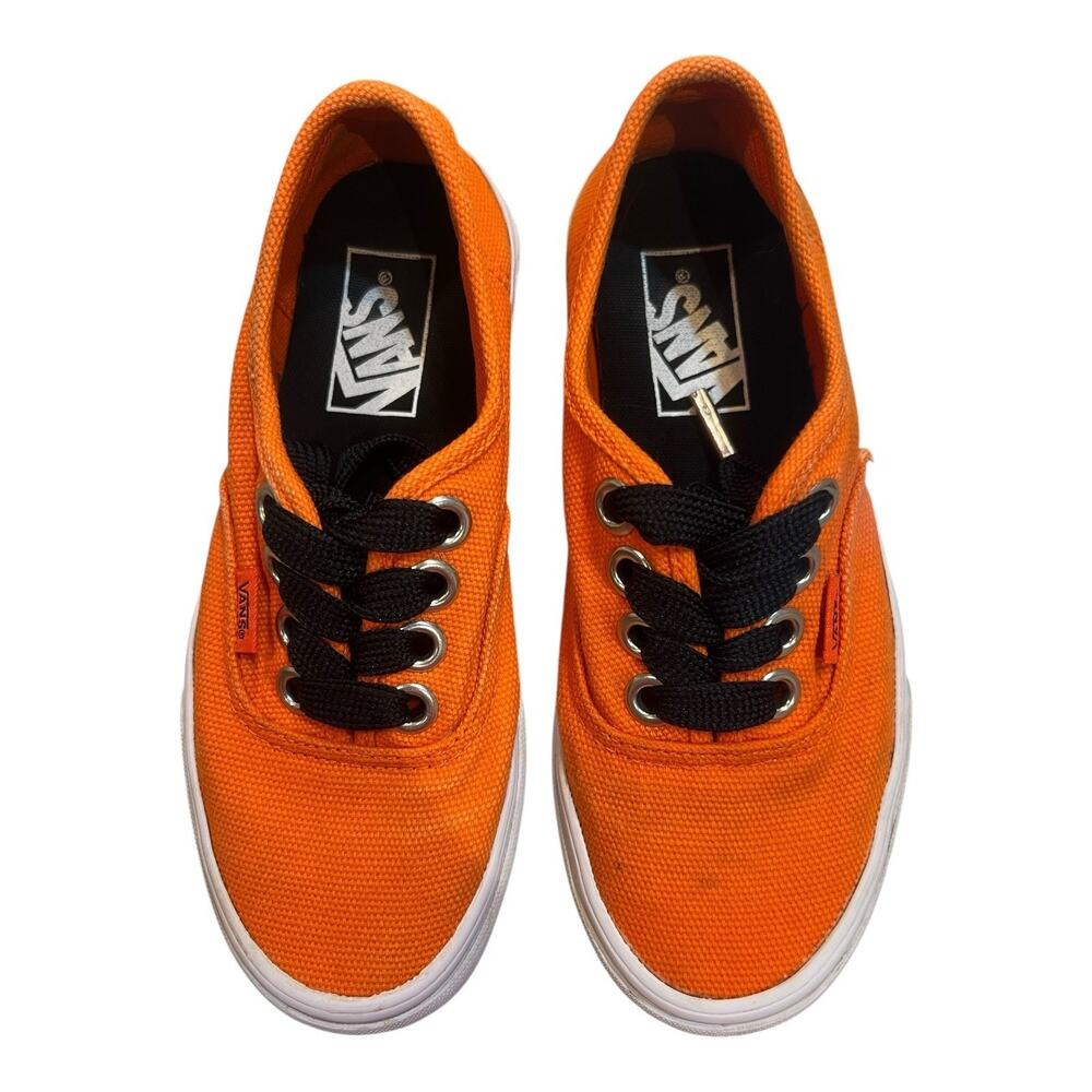 Vans Classic Off the Wall Orange Skateboard Sneakers Kids Size 3.5